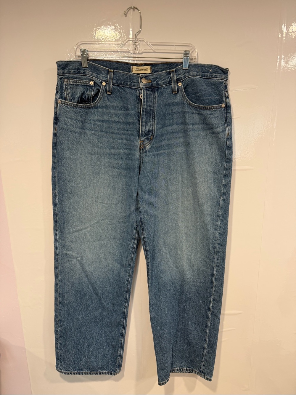 Madewell Low Slung Straight button‎ fly jeans